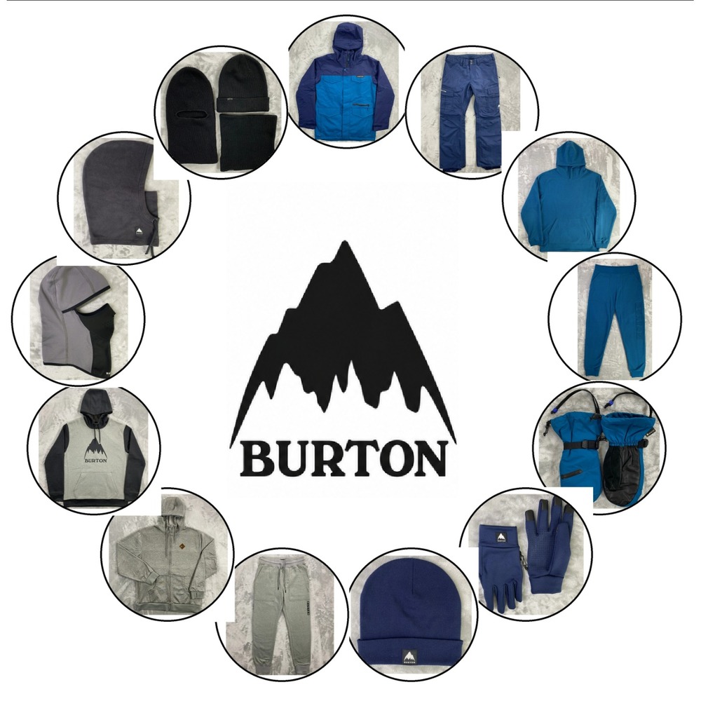 Burton Snowboarding Bulk 15 Piece Mixed Lot Coat Pant Beanie Glove Hoodie Fleece